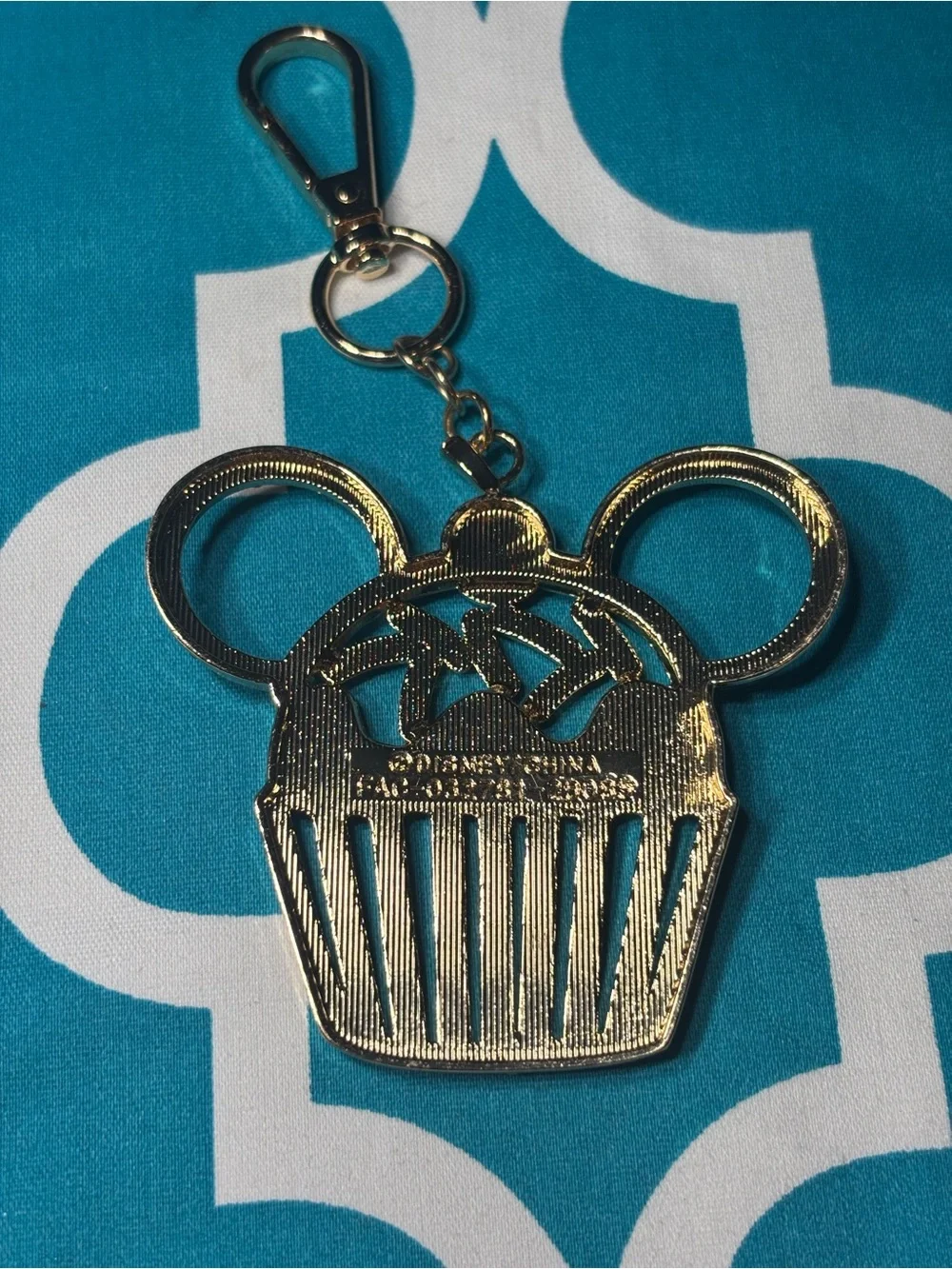 New Disney Rhinestone Multicolor Cupcake Keychain Charm - Unbranded